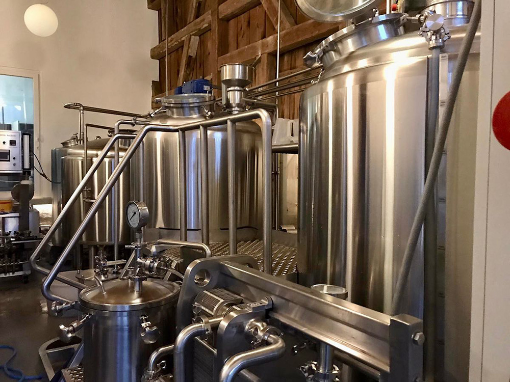 500L 2 vessel PLC control brewery system in Germany-Die Fischerei Oberle GbR